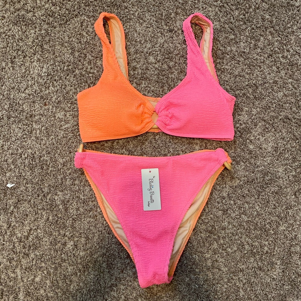 High leg bright bikini